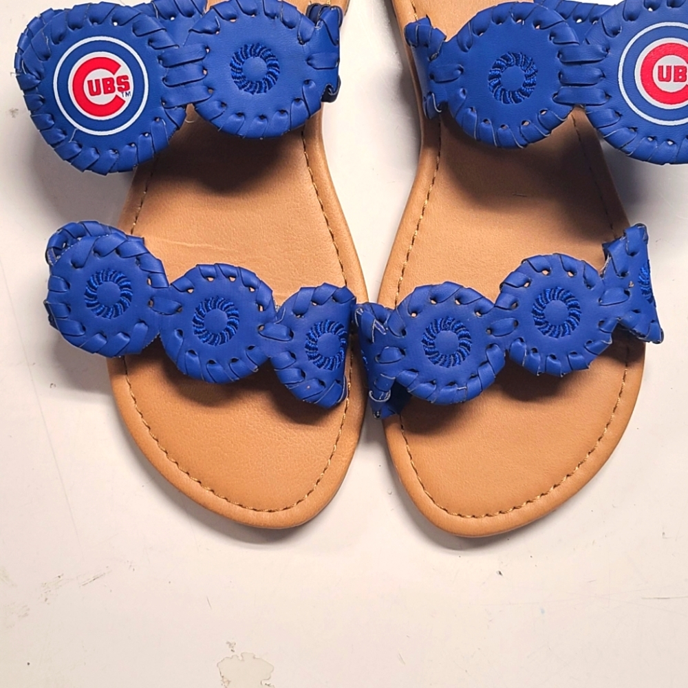 Flip Flops size M Chicago Cubs Ladies Double Strap Sandals